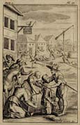 Tavola tratta da: Miguel de Cervantes Saavedra, Vida y hechos del ingenioso cavallero don Quixote de la Mancha&hellip; Anversa, 1697