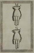 Tavola tratta da: Juan Pablo Bonet, Reduction de las letras, y arte para ense&ntilde;ar a ablar los mudos&hellip; Madrid, 1620
